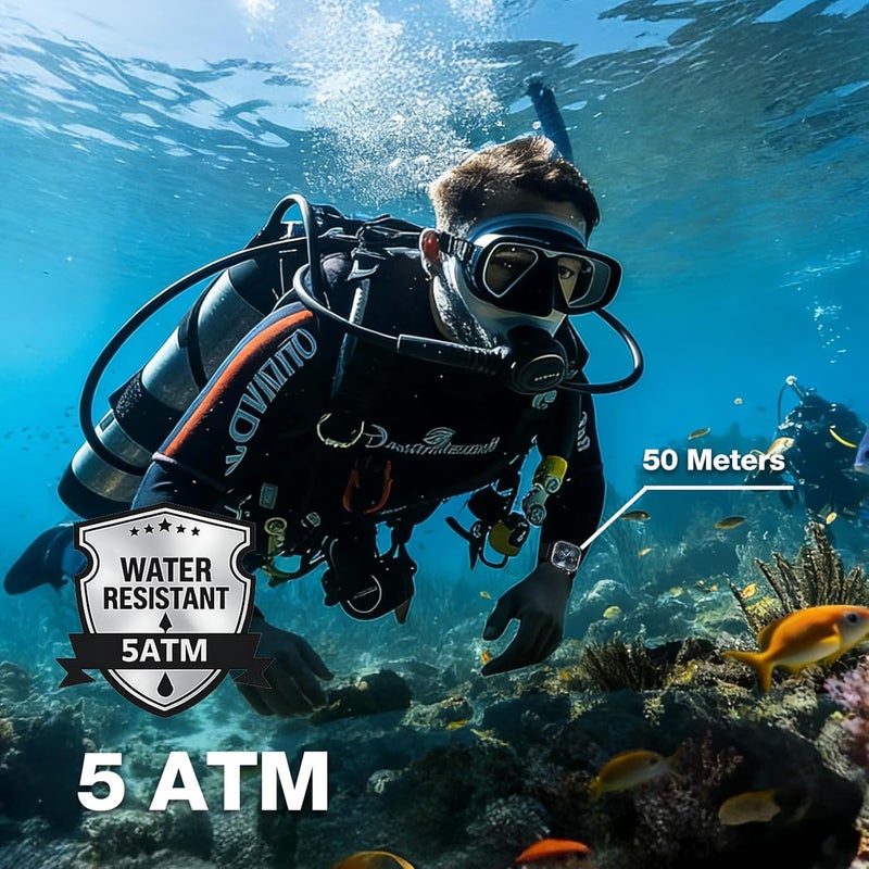 AGM ساعة AGM Legion 3 Ultra الذكية المتينة، شاشة AMOLED بحجم 1.95 بوصة، مقاومة للماء حتى 5ATM | أكثر من 100 وضع رياضي | اتصال بلوتوث | رسائل | قياس الأكسجين في الدم (SPO₂) | معدل ضربات القلب | تتبع الحركة | تذكيرات متعددة | مصباح يدوي - Image 3