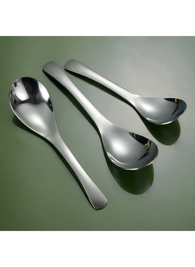 Generic - Mingyi Stainless Steel Household Spoon Cute Children Creative Spoon Restaurant Special Short Handle Soup Palace Spoon-Color:410 Large Court Spoon - Image 1