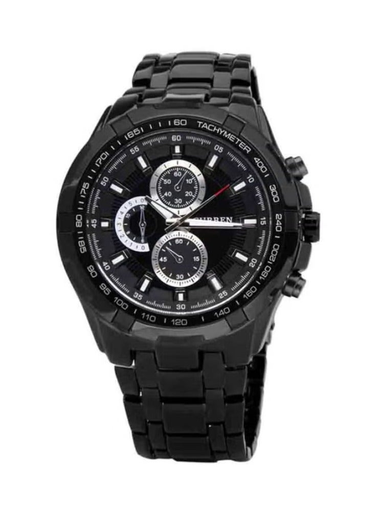 CURREN ساعة يد رسمية للرجال من هورس باور بلانيت أوشن HP-CUR007 - 47 مم - سوداء - Image 1