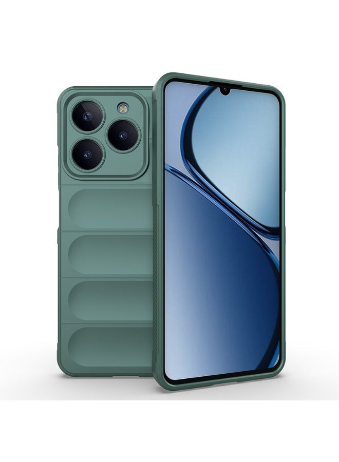 Phantom Shield Silicone Case with Anti-Scratch Soft Microfiber Lining, High Resilience Rubber Full Body Shockproof Cover Compatible with Realme C61 / Realme C63 / Realme Note 60X (Dark Green) - Image 1