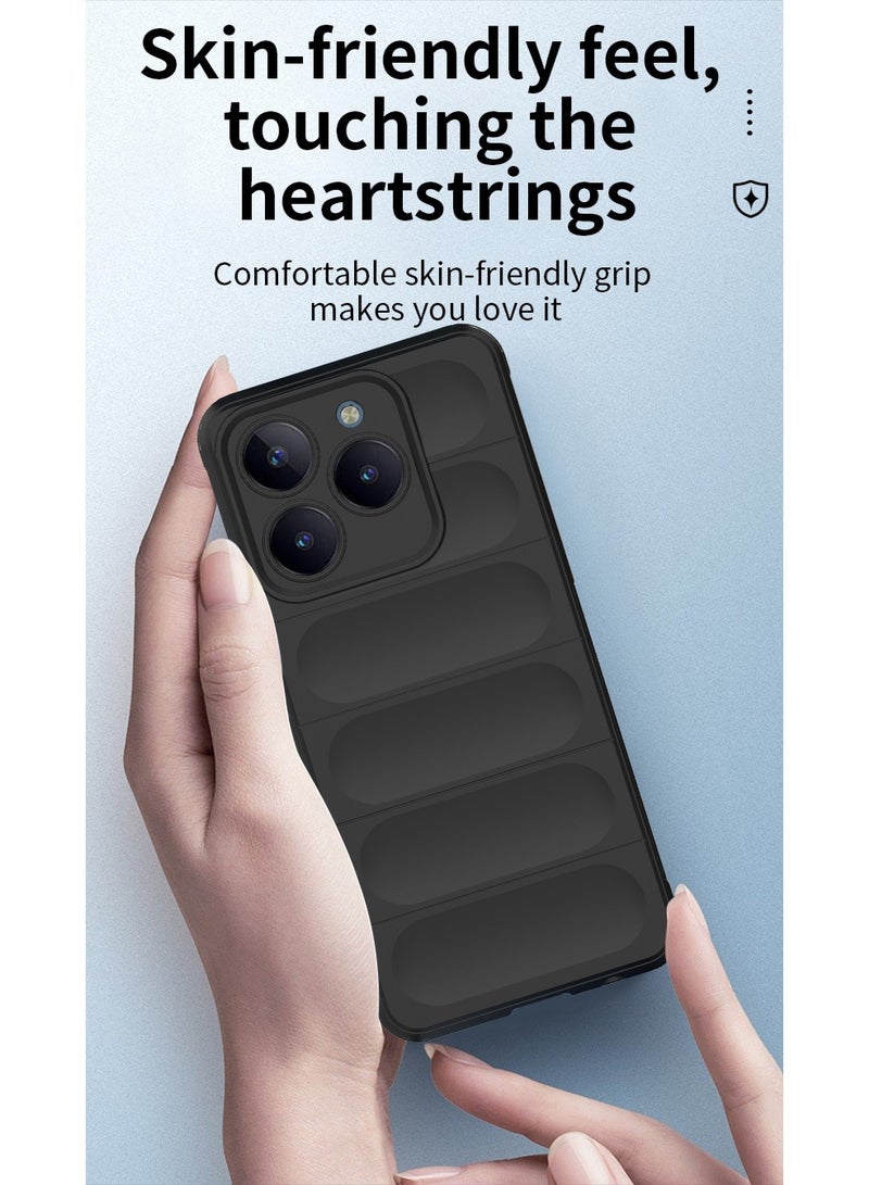 Phantom Shield Silicone Case with Anti-Scratch Soft Microfiber Lining, High Resilience Rubber Full Body Shockproof Cover Compatible with Realme C61 / Realme C63 / Realme Note 60X (Dark Green) - Image 5