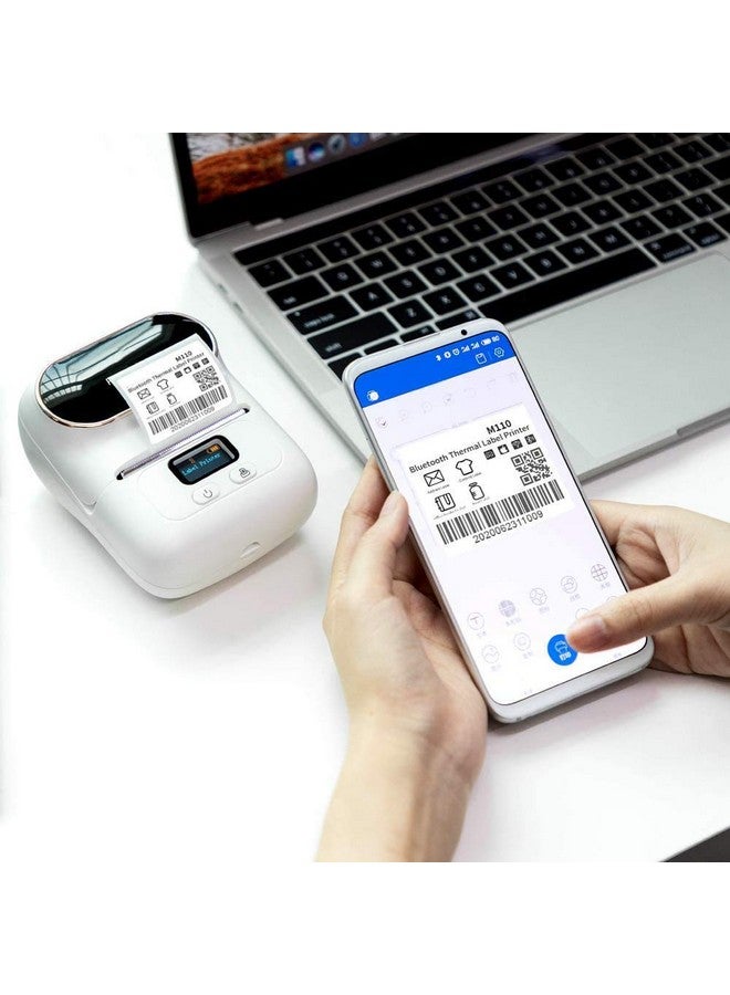 فوميمو ورق طابعة ملصقات M110 مقاس 1.57 بوصة × 1.18 بوصة (40 × 30 مم) 690 ملصقًا، ملصق ذاتي اللصق مربع متعدد الأغراض لطابعة ملصقات Phomemo M110/M110S/M120/M200، أسود على أبيض - Image 3