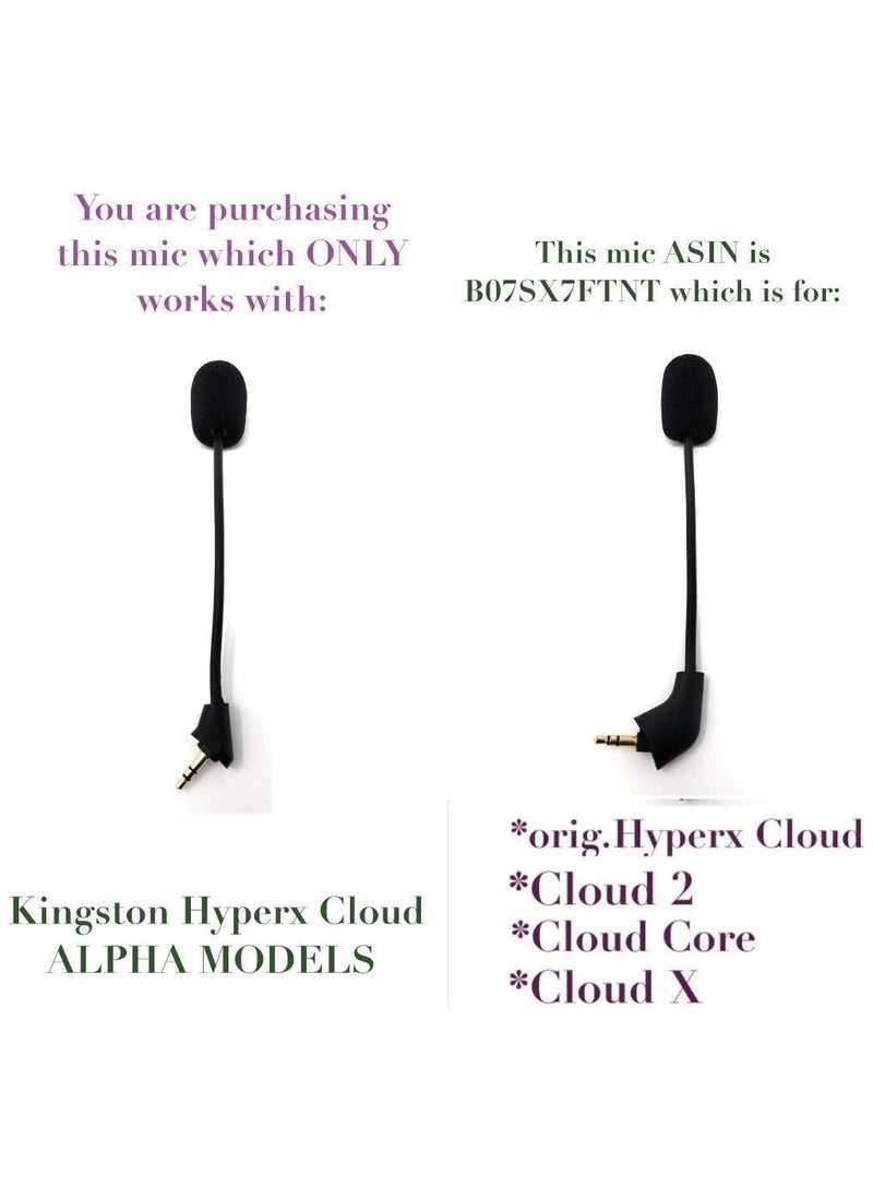 KASTWAVE - Replacement Cloud Alpha Game Mic 3.5mm Microphone Boom only for Kingston HyperX Cloud Alpha/Cloud Alpha S Pro PS4 Xbox One Nintendo Switch Computer PC Gaming Headsets - Image 1