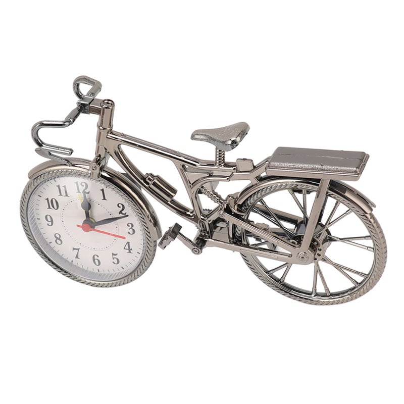 Bike Clock Lifelike Vintage Decorative Ornament Compact Table Alarm Clock for Home Dormitory Office - Image 3