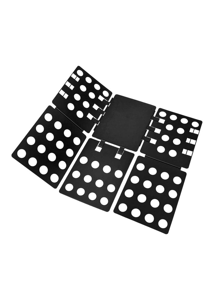 Excefore Adjustable T-Shirt Folding Board, Shirt Folding Board T Shirt Folder Durable Plastic Laundry Folders Folding Boards Durable Flipfold for Kid and Adult to Fold Clothes (Mini, Black) - Image 1