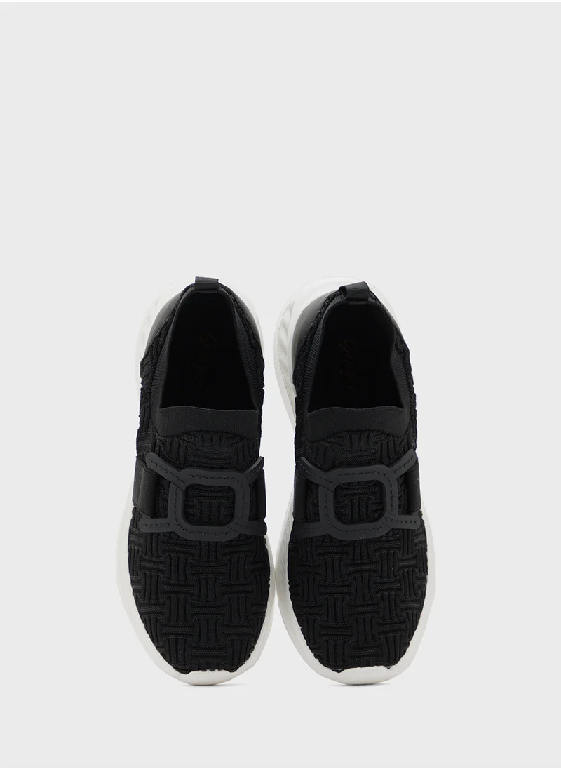 Ginger Knitted  Comfort Slip On Shoe