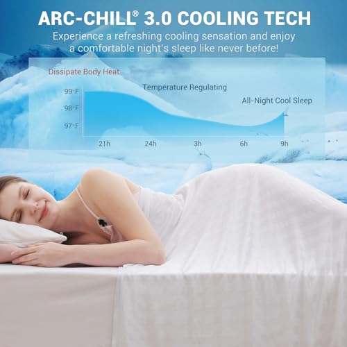 Elegear Revolutionary Cooling Throw Blanket Absorbs Heat to Keep Body Cool for Night Sweats Double Sided ArcChill30 Cool Fiber QMax05 Lightweight Summer Cold Blankets Sleeping 51 x 67 - Image 3