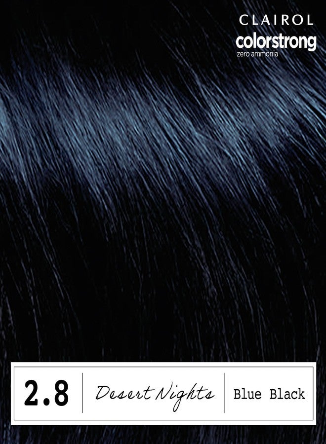 Clairol ColorStrong Permanent Zero Ammonia Hair Dye, 2.8 Blue Black - Desert Nights Hair Color, Pack of 1 - Image 3