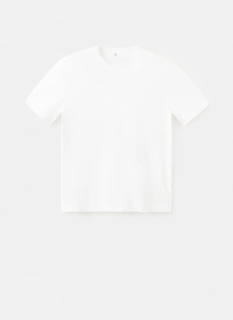 Mango Man 01-BLANCO Regular Fit T-Shirt 190Gsm for Men | Best Price UAE