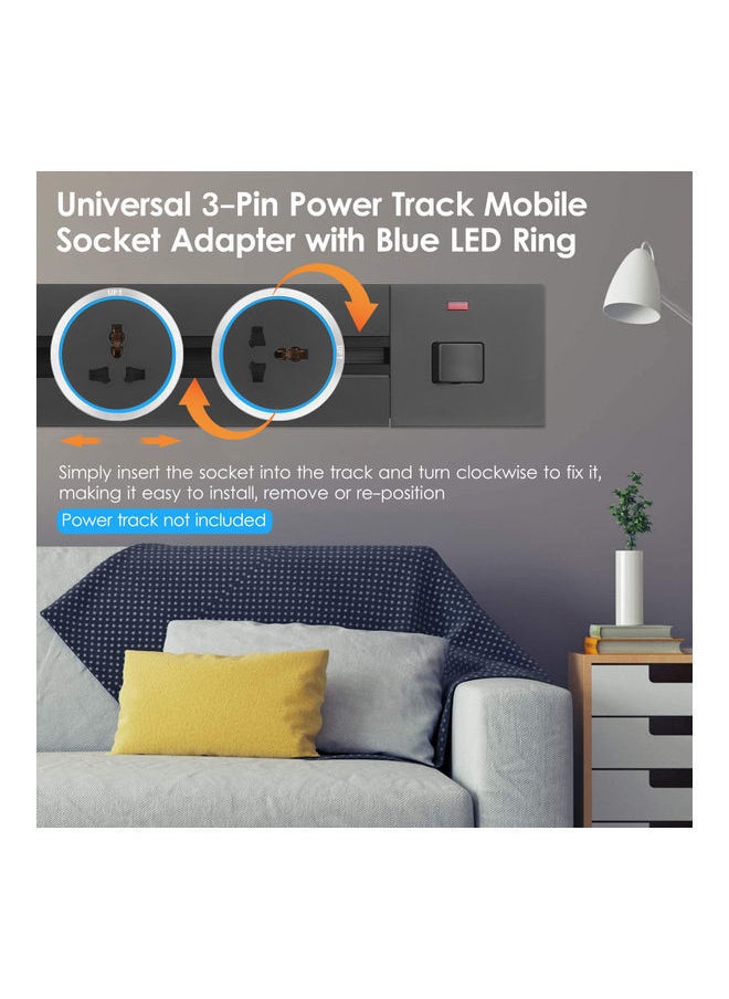 NIBEMINENT 3-Pin Track Socket Black  - Image 5