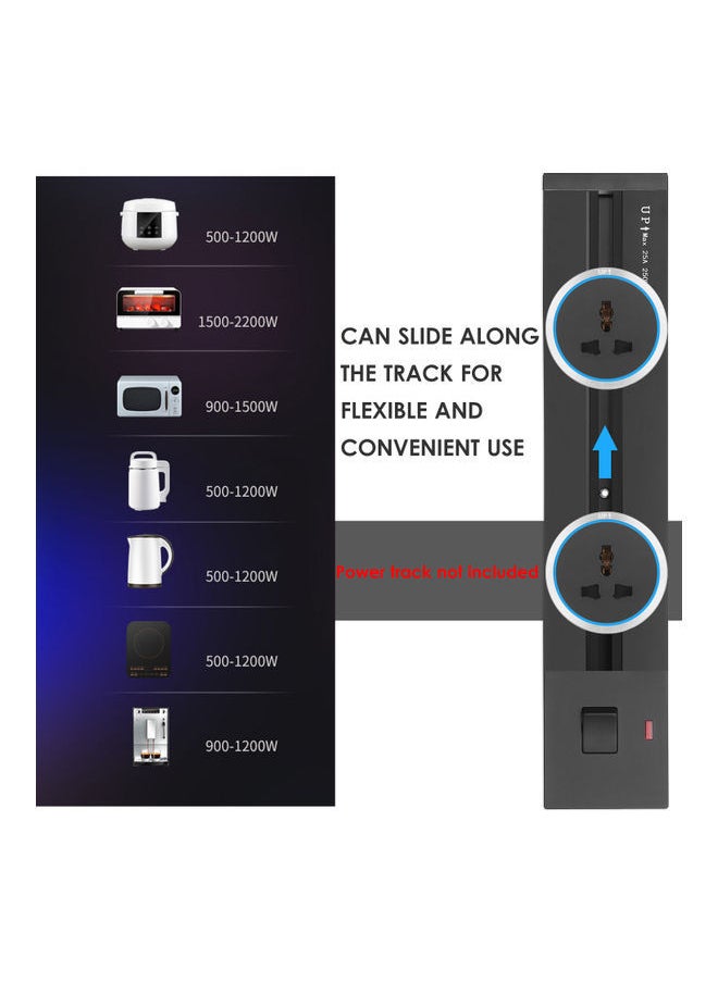 NIBEMINENT 3-Pin Track Socket Black  - Image 3