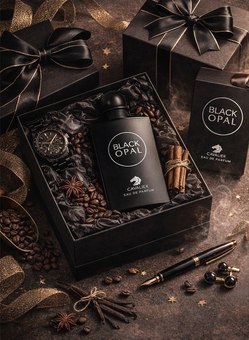 كافاليير بيرفيوم عطر نسائي فاخر كافاليير بلاك أوبال أو دو بارفان 100 مل | عطر نسائي يدوم طويلاً بمكونات الفانيليا والقهوة والزهور البيضاء - Image 4