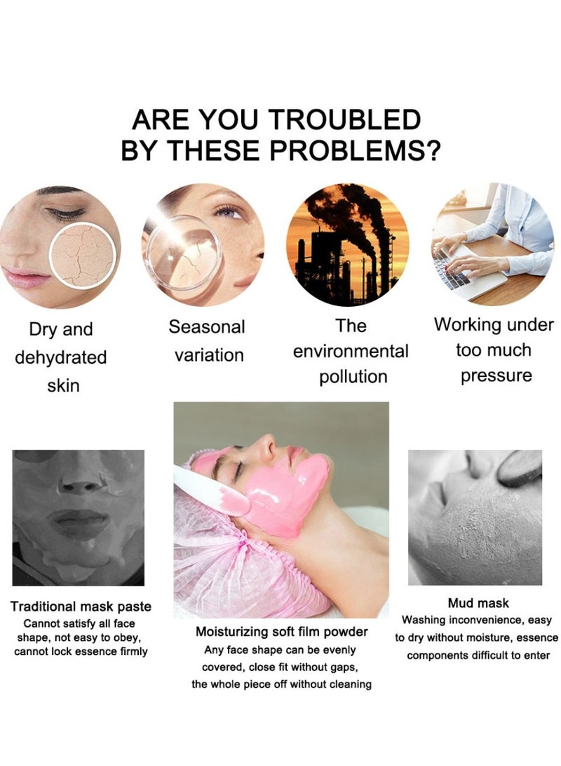 TONISABERY مسحوق قناع الوجه من الصبار القابل للإزالة يهدئ أضرار الشمس ويصلح ويرطب البشرة قناع مرطب شفاف مغذي للوجه للرجال والنساء 20 جرام - Image 4