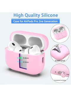 wexon Protective Shockproof Silicone Case Cover for Apple AirPods pro 2 Generation Pink  - Image 2