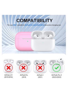 wexon Protective Shockproof Silicone Case Cover for Apple AirPods pro 2 Generation Pink  - Image 3