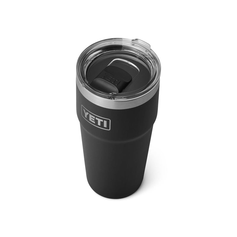 YETI Rambler 20 oz Stackable Tumbler, Stainless Steel, Vacuum Insulated with MagSlider Lid, Black - Image 1