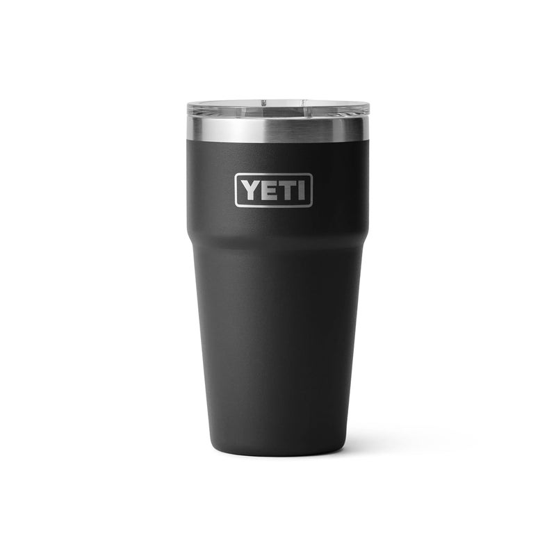 YETI Rambler 20 oz Stackable Tumbler, Stainless Steel, Vacuum Insulated with MagSlider Lid, Black - Image 3