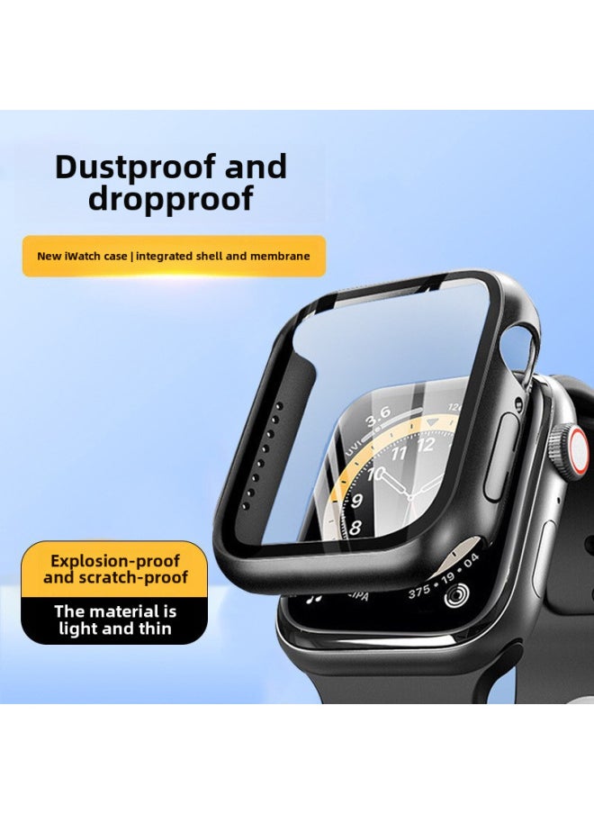 ماركة غير محددة - جراب حماية مناسب لساعة Apple Watch جراب iWatch جراب S8 جراب S9 جراب تغطية كاملة جراب S7 جراب من قطعة واحدة من الكمبيوتر الشخصي غير اللامع مقاوم للسقوط - اللون: لون النجوم - حجم المظهر: 42 مم - Image 1