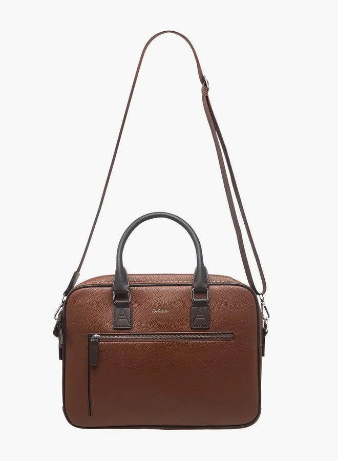 DUCHINI Men Solid Double Handle Laptop Bag