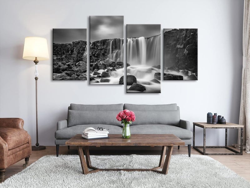 Pyradecor Waterfall Giclee Canvas Prints Wall Art Paintings for Home Decorations - Image 3