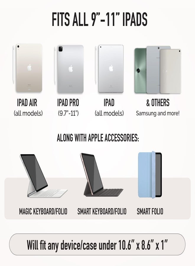 Vandel 9-11 Inch Tablet Sleeve, iPad Sleeve 11 inch Travel Pouch, Fits iPad Pro 11 Inch M4/ 10th Generation 10.9, 9/8th Gen 10.2/ Air 11" 5/4/3 10.9"/10.5", Pro 11 M2, Tab S8/S9 - Image 4