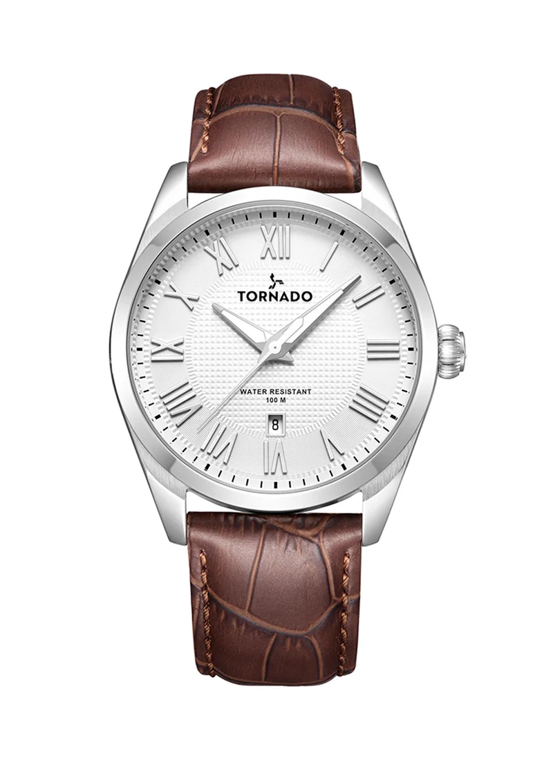 TORNADO Men's Analog White Dial Watch - T8007-SLDW