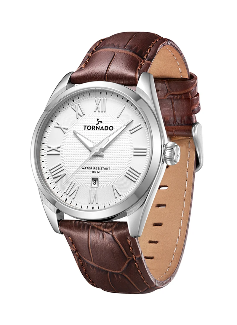 TORNADO Men's Analog White Dial Watch - T8007-SLDW