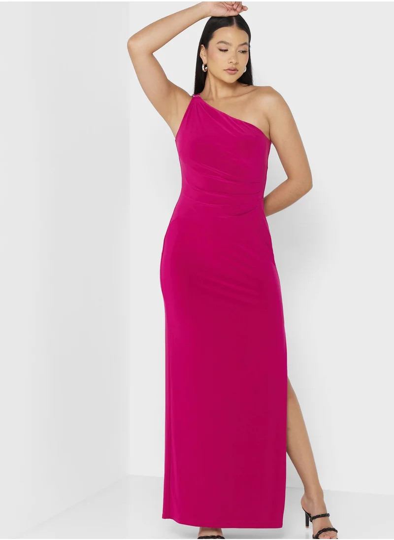 Lauren Ralph Lauren One Shoulder Bodycon Dress