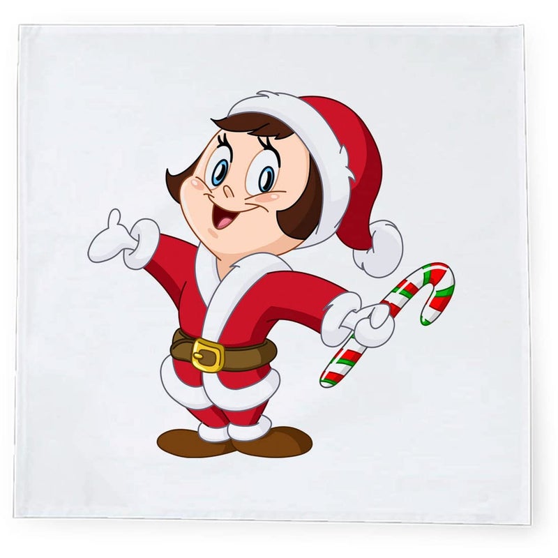 Khakee 6 Pcs Christmas Theme Silk Table Napkins 10x 10 for Xmas Decoration Christmas OrnamentsChristmas Giftxmas21111 - Image 3