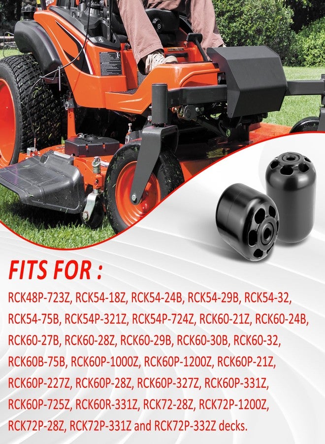 HASME 1/2" x 3" x 4" Deck Roller Anti Scalp Wheel Replacements for KUBOTA Replaces for K5763-46250 K5763-46251 K5763-46253 Fits for RCK48P-723Z RCK54-18Z RCK54-24B RCK54-29B RCK54-32 - Image 2