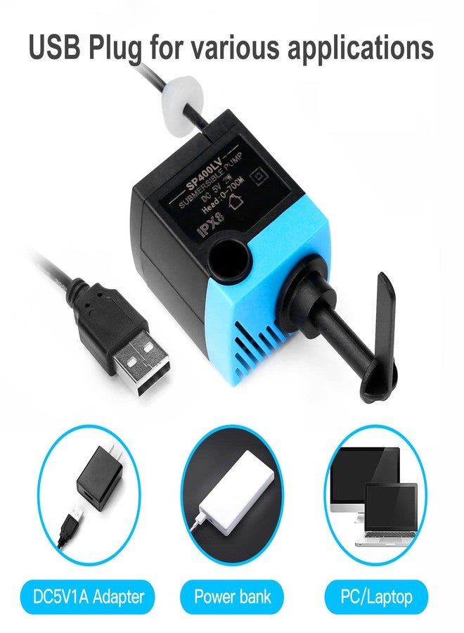 SanKlev SP-400LV Cat and Dog Water Fountain Pump with Grommet,USB Replacement Pump for Original Mini Pet Fountain - Image 3