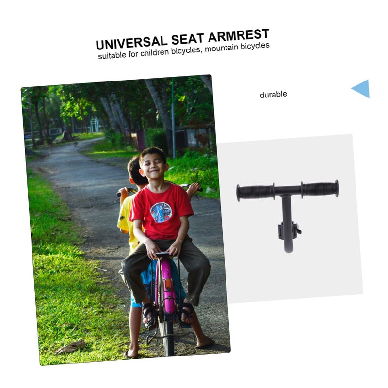 Mountain Bike Armrest Rear Seat Handrail Accessories Boy Girl Comfortable Black - Image 4