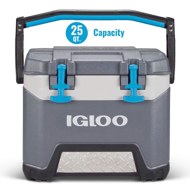 Igloo BMX 25 Quart Carbonite Gray and Blue - Image 1