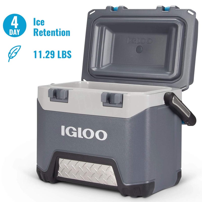 Igloo BMX 25 Quart Carbonite Gray and Blue - Image 5