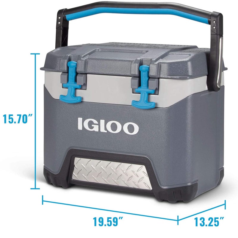 Igloo BMX 25 Quart Carbonite Gray and Blue - Image 2