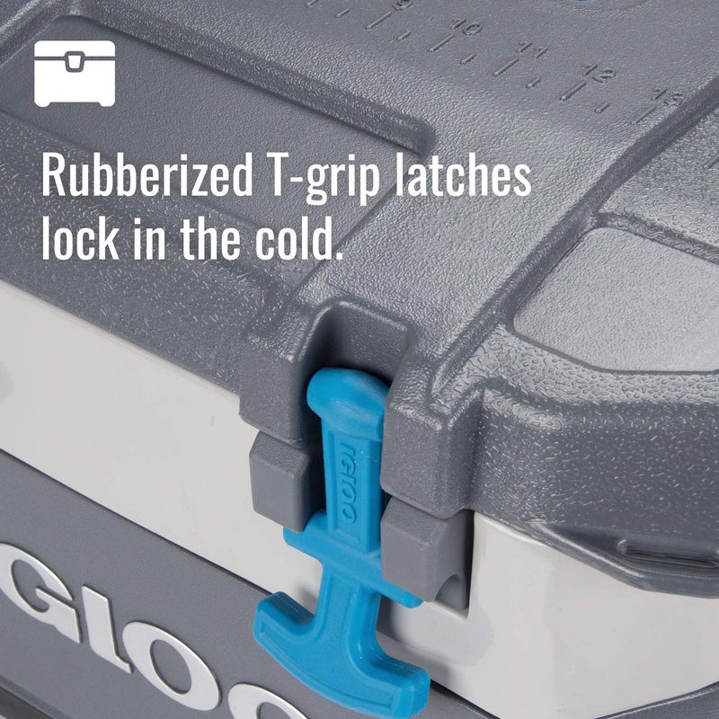 Igloo BMX 25 Quart Carbonite Gray and Blue - Image 3