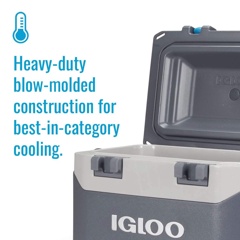 Igloo BMX 25 Quart Carbonite Gray and Blue - Image 4
