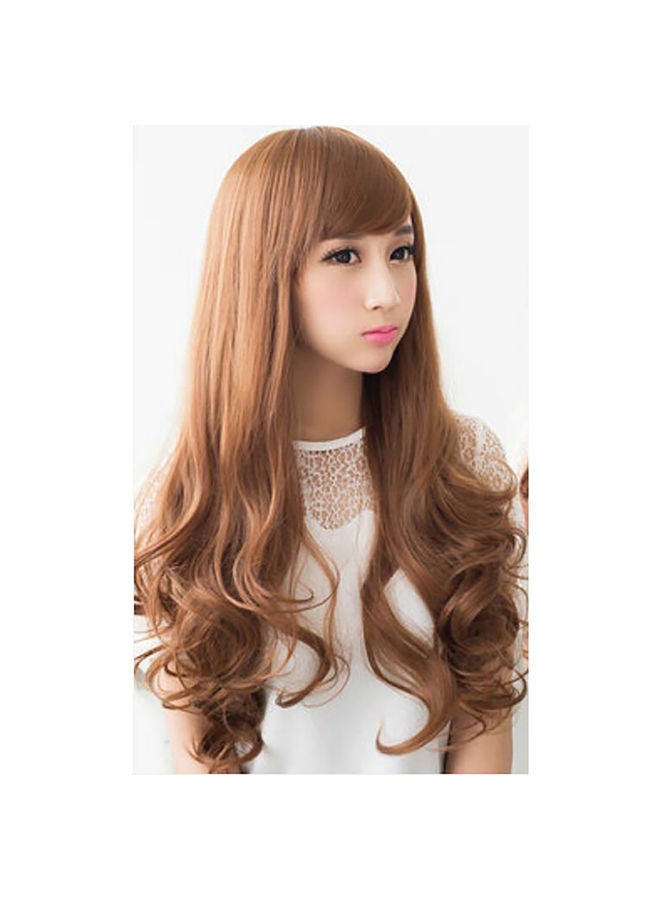 Big Wavy Long Hair Wig Brown 70cm
