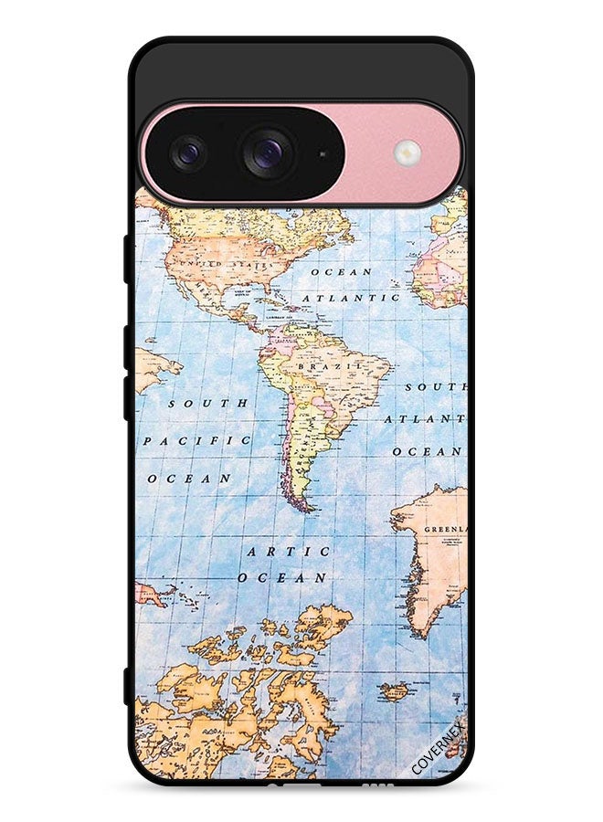 Covernex Google Pixel 9 Protective Case Cover World Map - Image 1