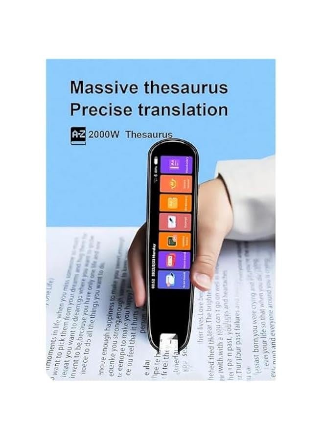 Digital Translation Pen, 3.38in Touchscreen Text to Speech Languages Translator Pen Scanner, Real Time 134 Languages Portable Dictionary Pen for Travel Reading Learning Meeting - Image 3