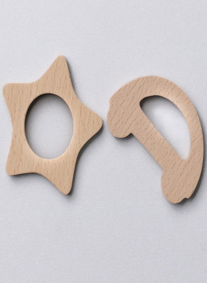 1st Step BPA Free Teether Made of 100% Natural Wood with No Sharp Edges (Car & Star) - Image 2