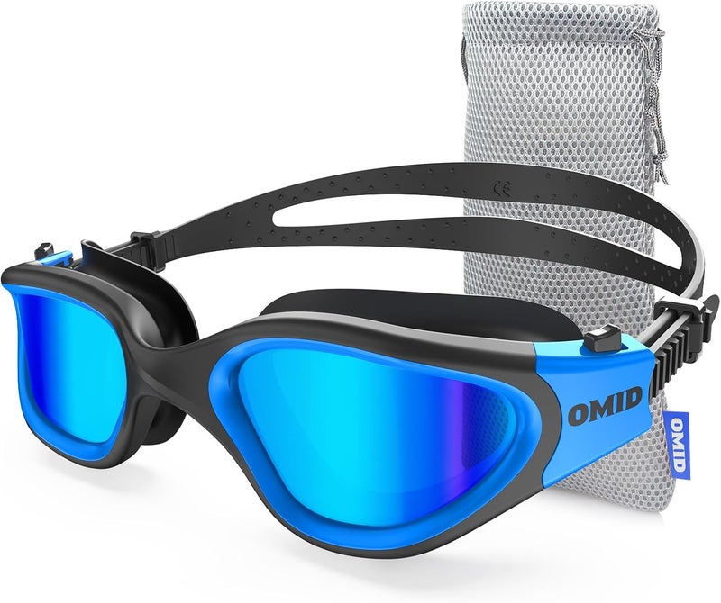 OMID Swim Goggles, P2 Polarized Swimming Goggles for Men Anti-fog Goggles Swimming for Adult Women - Image 1