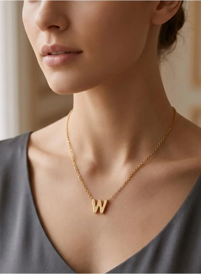 Rovaux  Initial W Pendant Necklace for Women | Best Price UAE