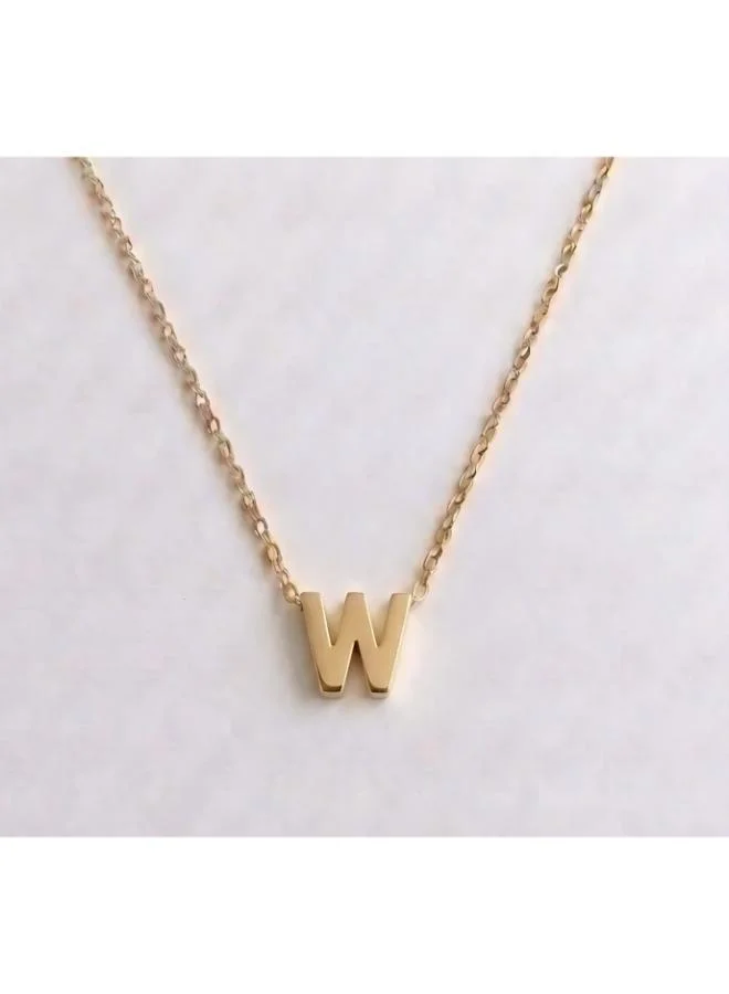 روفو Initial W Pendant Necklace