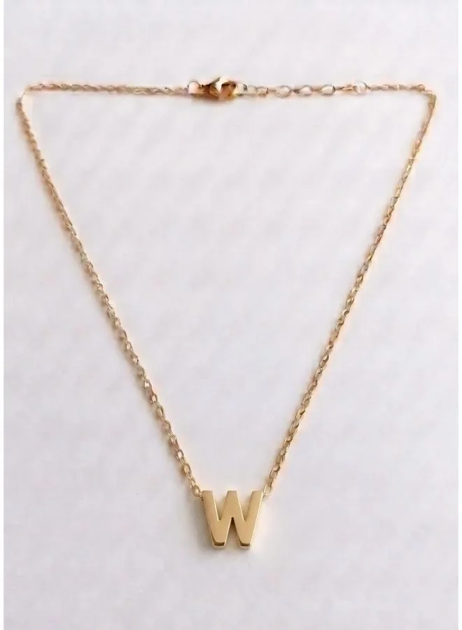 روفو Initial W Pendant Necklace