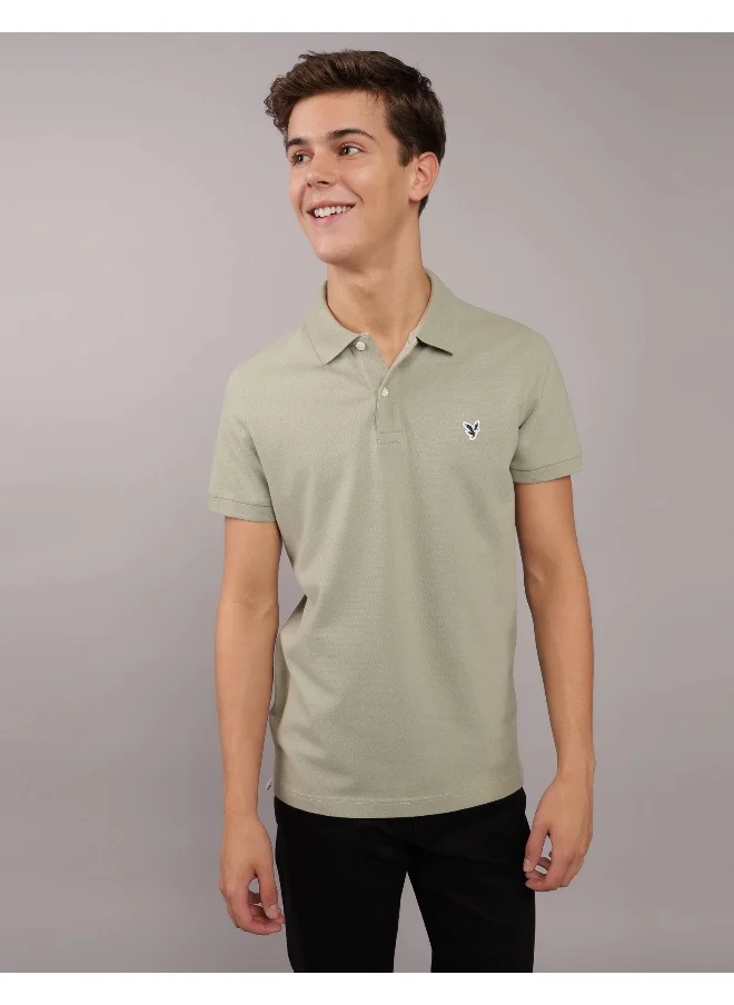 امريكان ايجل Logo Slim Flex Polo Shirt