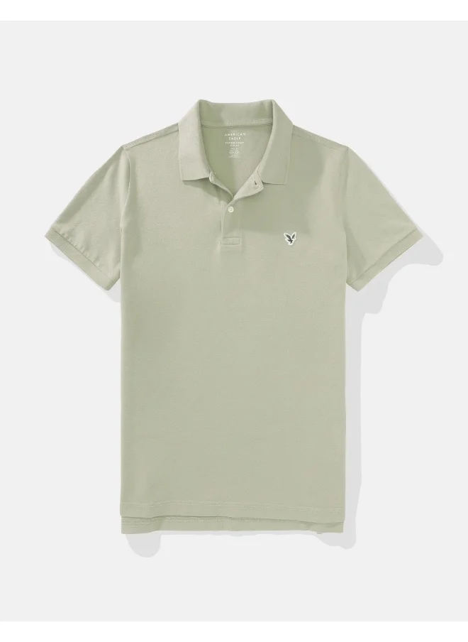 امريكان ايجل Logo Slim Flex Polo Shirt