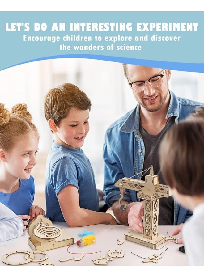 Poraxy 4 in 1 STEM Kits STEM Projects for Kids Ages 812 Assembly 3D Wooden Puzzles Building Toys Educational Science Craft Model Kit Gift for Boys and Girls 8 9 10 11 12 Years Old Marble Run - Image 1