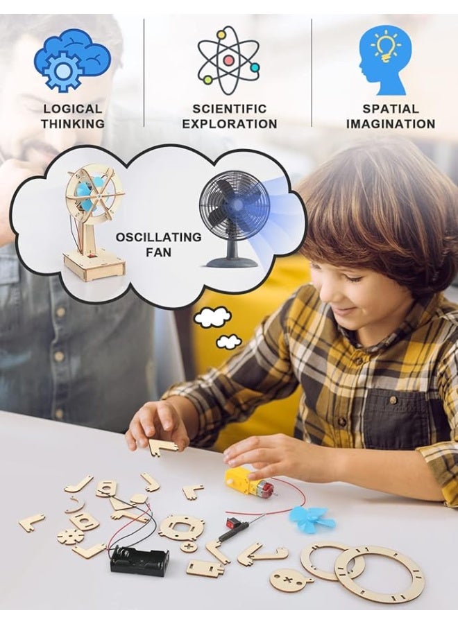 Poraxy 4 in 1 STEM Kits STEM Projects for Kids Ages 812 Assembly 3D Wooden Puzzles Building Toys Educational Science Craft Model Kit Gift for Boys and Girls 8 9 10 11 12 Years Old Marble Run - Image 4