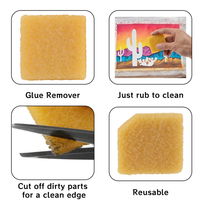 WHTCHSU 2pcs Glue and Residue Eraser Rubber Cement Cleaner for Removing Adhesive and Residues from Paper Plastic and More - Image 4